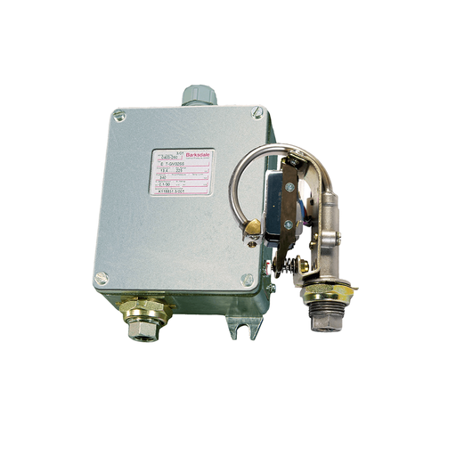 [B1T-A120SS] Barksdale B1T Bourdon Tube Pressure Switch, Housed Single Setpoint, 10 Amps @ 125/250 VAC; 3 A @ 480 VAC; 0.5 A @ 24 VDC, 600 to 12000 psi, SS, 1/4 NPT