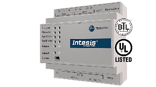 [IN7004851000000] Intesis Modbus TCP & RTU Master to BACnet IP & MS/TP Server Gateway - 100 points