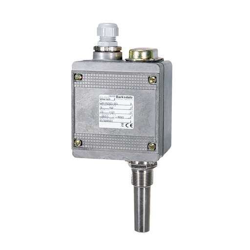 [L2H-H351S-WS] Barksdale Temperature Switch, Dual Set Point, UL, NEMA 4 Enclosure, 100-225°F Range, w/316 SS Thermowell
