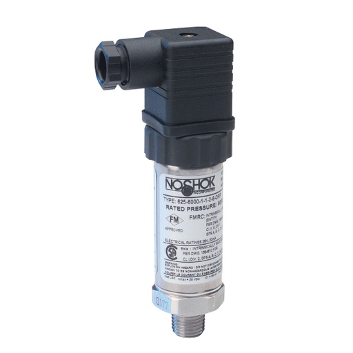 [625-30vac-1-1-2-1] 625 Series Intrinsically Safe Pressure Transmitter, -30 inHg to 0 psig, SS Threaded Connection